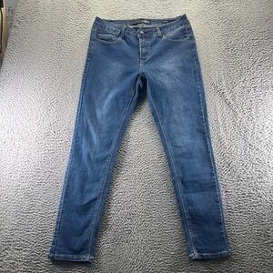 Thorn Universal Jeans Womens 12 Blue Cotton Denim Skinny Stretch Workwear Faded